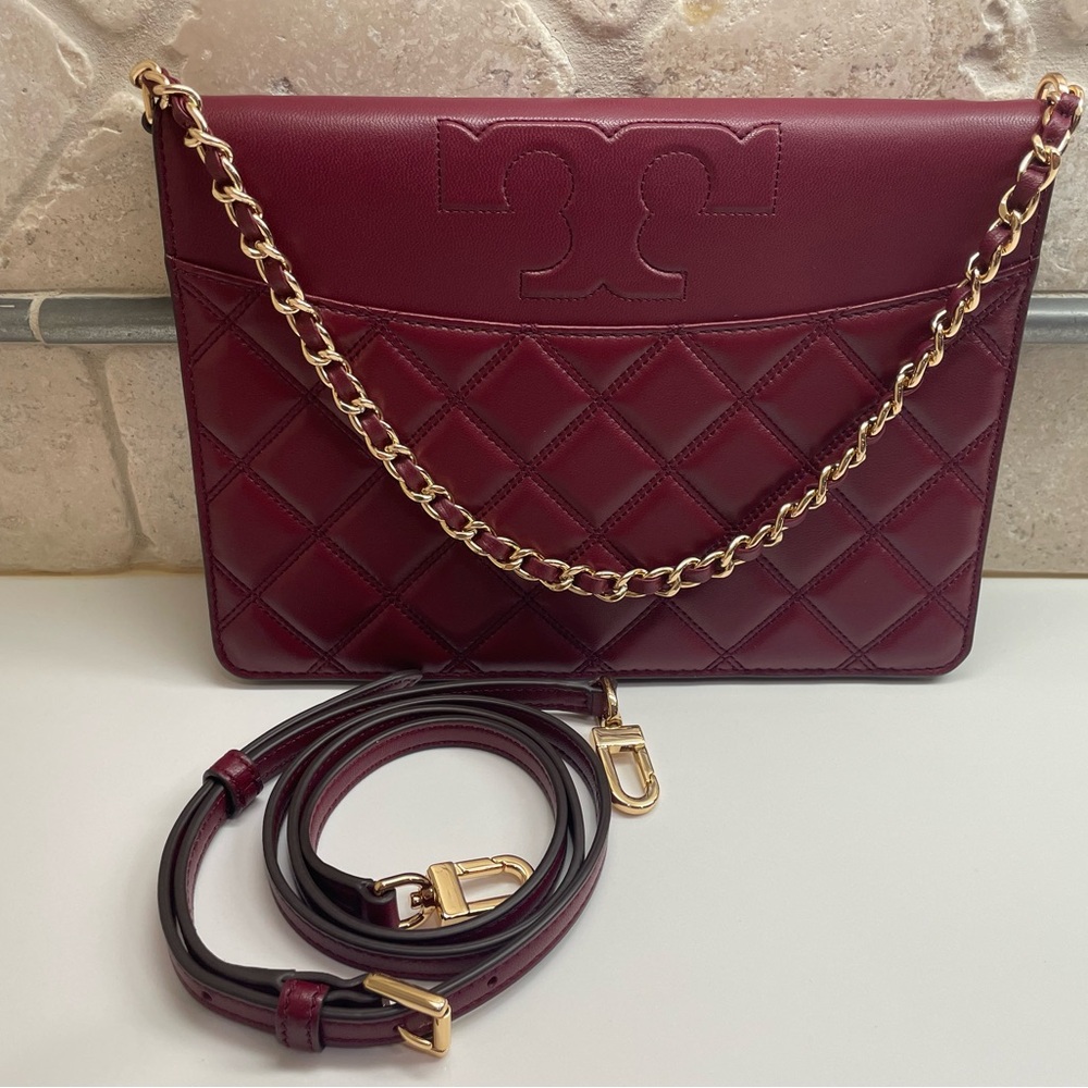 Tory Burch Savannah Convertible Shoulder Bag in Imperial Garnet NWOT